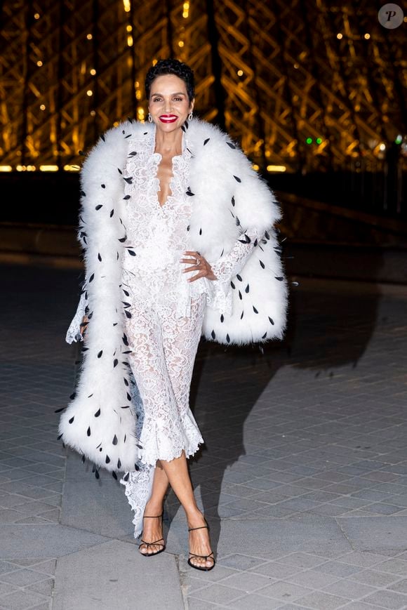 Farida Khelfa - Photo Call du « Le Grand Diner du Louvre « lors de la Fashion Week  à Paris le 5 mars 2025. © Olivier Borde /Bestimage