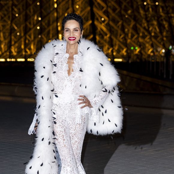 Farida Khelfa - Photo Call du « Le Grand Diner du Louvre « lors de la Fashion Week  à Paris le 5 mars 2025. © Olivier Borde /Bestimage