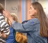 Des images de ce tournage, dans lequel on ne l'aurait pas imaginée, tournent encore sur Internet. Dans cet épisode, elle assène non pas une mois trois gifles aux trois stars du programme qui s'affrontent pour un concours de baiser :