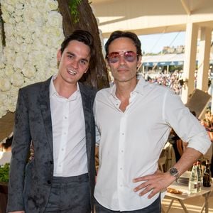 Anthony Delon et son frère Alain-Fabien Delon - Dîner - Longines Paris Eiffel Jumping au Champ de Mars à Paris, France, le 5 juillet 2019. © Luc Castel/Bestimage