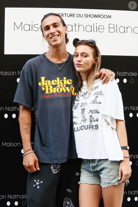 Exclusif - Raphaël le Friant (fils de Bob Sinclar) et sa soeur Paloma - Inauguration du showroom de Nathalie Blanc à Paris, France, le, 19 juin 2025. © Christophe Clovis / Bestimage