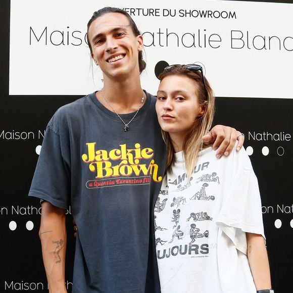 Exclusif - Raphaël le Friant (fils de Bob Sinclar) et sa soeur Paloma - Inauguration du showroom de Nathalie Blanc à Paris, France, le, 19 juin 2025. © Christophe Clovis / Bestimage