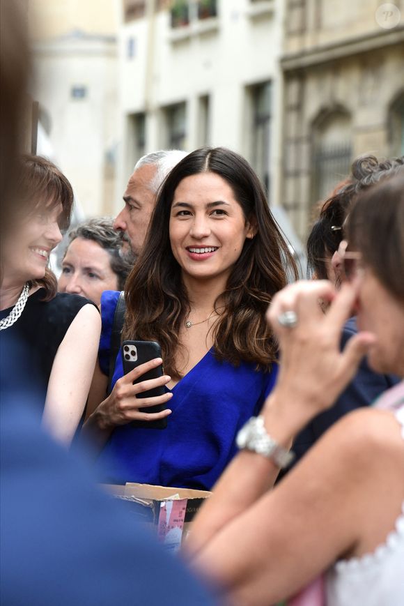 No Web - Line Papin - Mariage de Claude Lelouch à la mairie du 18ème à Paris. Le 17 juin 2023