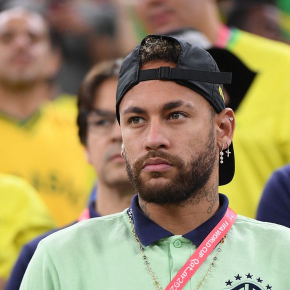 Neymar Jr lors du match "Brésil - Cameroun" (0-1) lors de la Coupe du Monde 2022 au Qatar (FIFA World Cup Qatar 2022), le 2 décembre 2022. © Philippe Perusseau / Bestimage