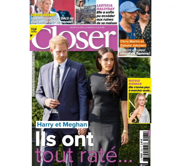 Couverture du nouveau numéro de "Closer" paru le 24 janvier 2024.