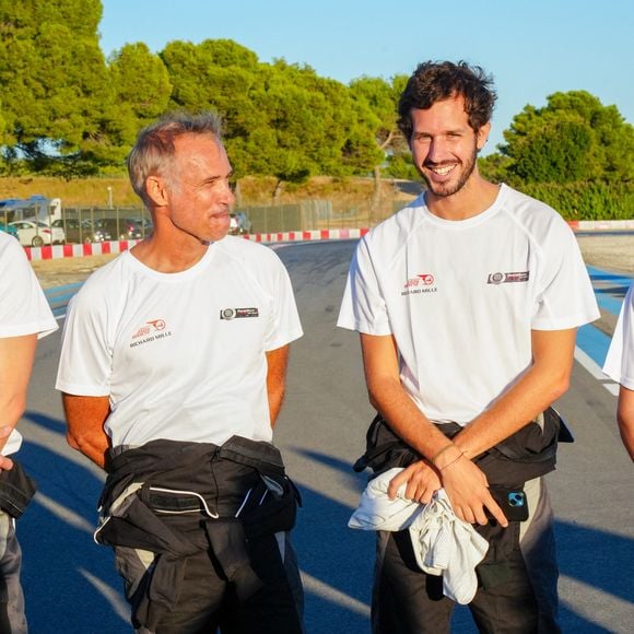 Exclusif - Paul Belmondo, Victor Belmondo lors du marathon Karting Jules Bianchi (jour 1) au circuit Paul Ricard au Castellet, France, le 6 septembre 2024. © Anne-Sophie Guebey via Bestimage