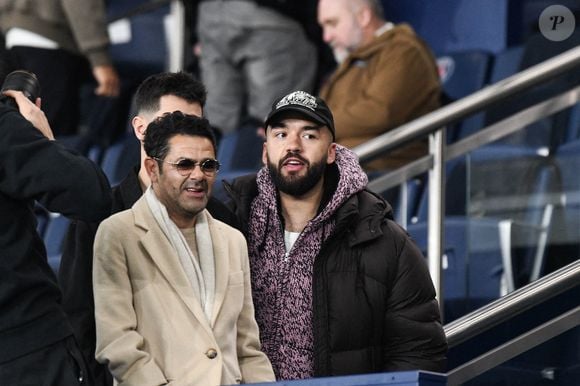 Jamel Debbouze, Leon Debbouze et Oli assistent au match McDonald's de Ligue 1 entre le Paris Saint-Germain FC et l'Olympique de Marseille au Parc des Princes le 08 février 2026 à Paris, France. Photo by Florian Poitout/ABACAPRESS.COM