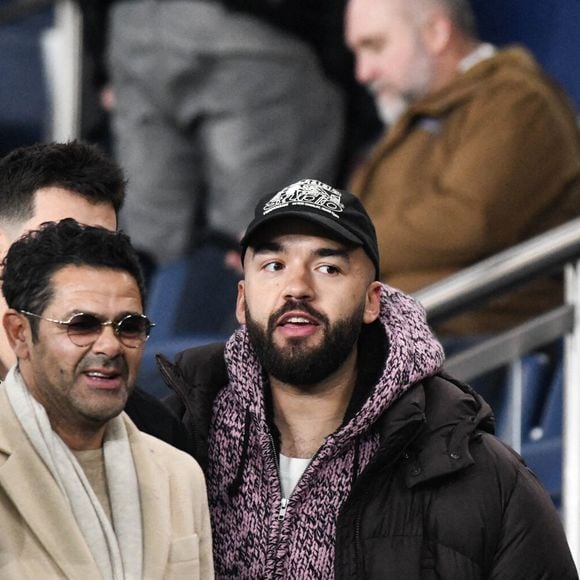 Jamel Debbouze, Leon Debbouze et Oli assistent au match McDonald's de Ligue 1 entre le Paris Saint-Germain FC et l'Olympique de Marseille au Parc des Princes le 08 février 2026 à Paris, France. Photo by Florian Poitout/ABACAPRESS.COM
