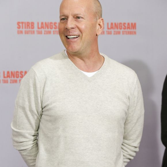 Bruce Willis - Photocall de 'A Good Day To Die Hard' a Berlin en Allemagne le 5 Fevrier 2013.
API / BESTIMAGE
