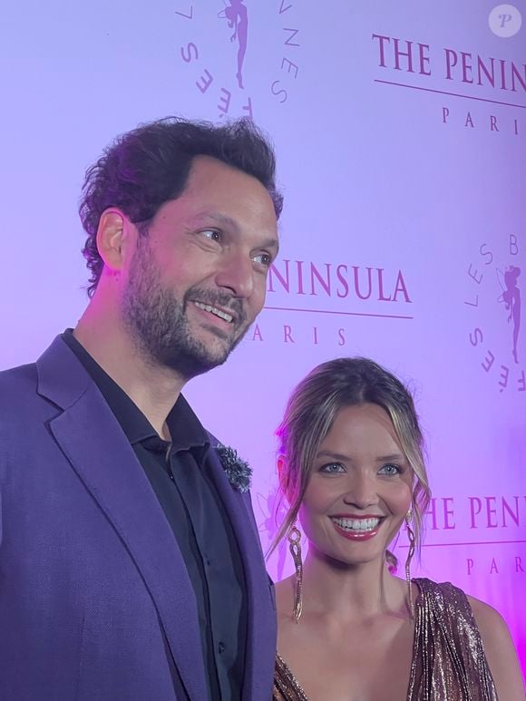 Eric Antoine et son épouse Gennifer, ancienne Miss France, à l'occasion de la soirée Octobre Rose. DR : Tiffany IACOMACCI