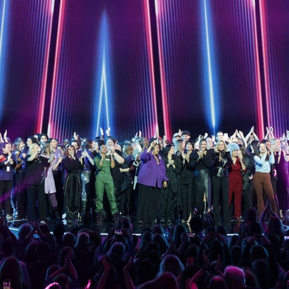 Exclusif - Julie Gayet, Muriel Robin et Anne Le Nen - Enregistrement du concert "Nos voix pour toutes", au profit de La fondation des femmes, à l'Adidas Arena à Paris, diffusée le 11 décembre sur TMC
© Coadic Guirec-Cyril Moreau / Bestimage