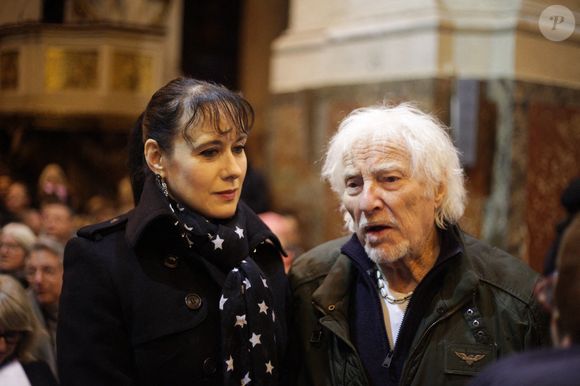 Le chanteur, auteur et compositeur français Hugues Aufray lors d'une messe à la mémoire de l'actrice française Brigitte Bardot à l'église Saint-Roch à Paris, le 28 janvier 2026. Photo by Nasser Berzane/ABACAPRESS.COM