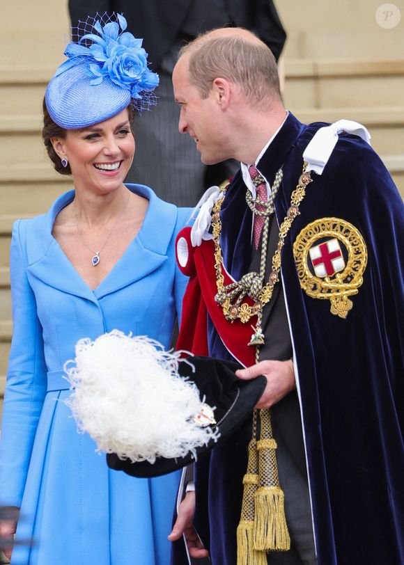 Le prince William, duc de Cambridge, et Catherine (Kate) Middleton, duchesse de Cambridge, lors du service annuel de l'Ordre de la jarretière à la chapelle Saint-Georges du château de Windsor, Royaume Uni.
Agence / Bestimage