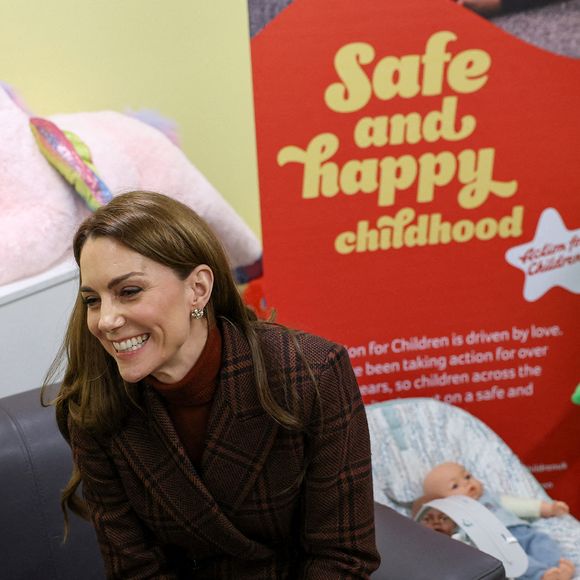 Catherine (Kate) Middleton, princesse de Galles, visite une unité mère-enfant (MBU) d'Action for Children à la prison HMP Styal de Wilmslow, Royaume Uni, le 11 février 2025. © Phil Noble/WPA-Pool/Bestimage