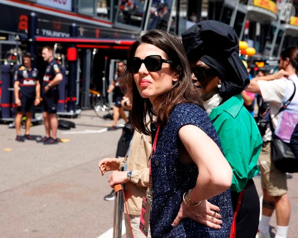 Charlotte Casiraghi et Khadja Nin - Les célébrités dans les paddocks la veille du Grand Prix de Formule 1 (F1) de Monaco le 24 mai 2025.
© Dylan Meiffret / Nice Matin / Bestimage