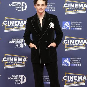 Timothée Chalamet à la cérémonie David di Donatello Awards à Rome, le 7 mai 2025. Crédit Zuma Press / Bestimage