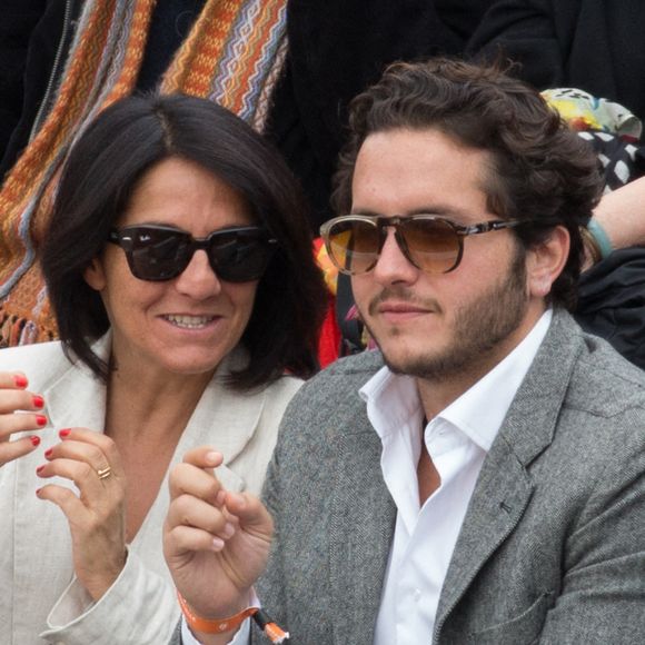 Florence Foresti et Alexandre Kominek dans les gradins de Roland Garros 2022 le 29 mai 2022 à Paris, France. Photo by Nasser Berzane/ABACAPRESS.COM