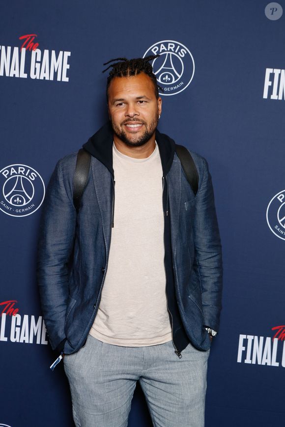 Jo-Wilfried Tsonga - Photocall du dernier match de la saison de la "Liqui Molly Starligue" opposant le PSG Handball à Pays d'Aix Université Club Handball et la dernière apparition de Nikola Karabatic à l'Accor Arena à Paris, France, le 31 mai 2024. © Christophe Clovis / Bestimage