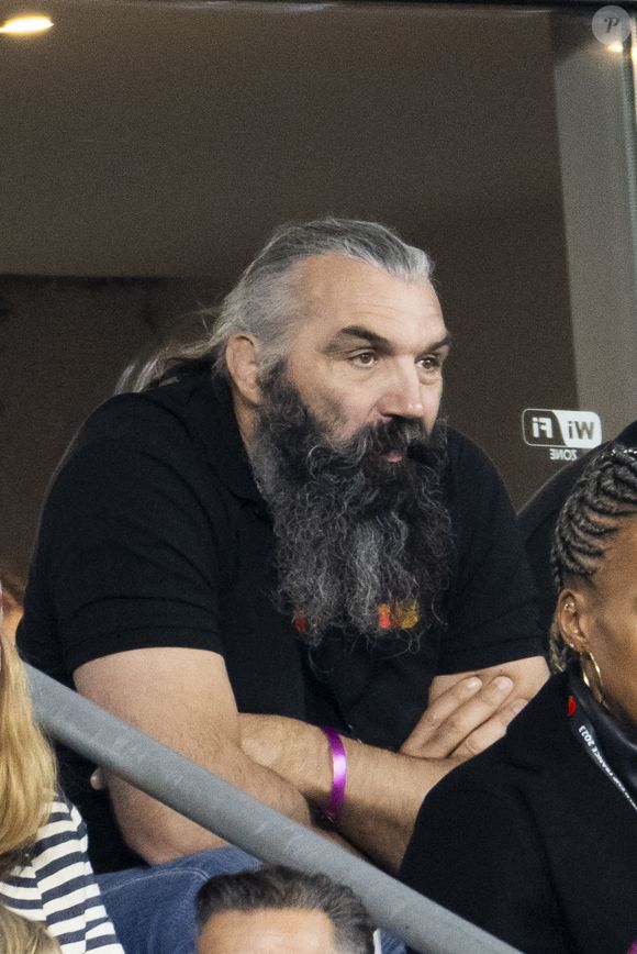 Sebastien Chabal - Personnalités à la finale de la coupe du monde de rugby Afrique du Sud / Nouvelle Zélande (12 - 11) au stade de France à Saint-Denis le 28 octobre 2023.