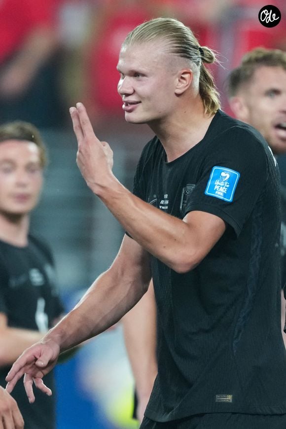 Erling Haaland et ses coéquipiers célèbrent leur victoire après le match de la phase de groupes de la Coupe du monde de la FIFA 2026 opposant la Norvège au Sénégal, disputé au New York New Jersey Stadium, le 22 juin 2026. © PsnewZ / Bestimage