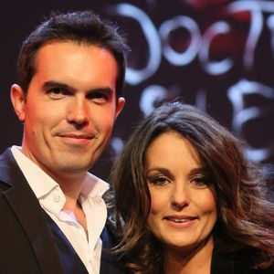 Naissance - Faustine Bollaert a donné naissance à son deuxième enfant, un garçon prénommé Peter - Maxime Chattam et sa femme Faustine Bollaert - Paris, le 16 11 2013 - Débat avec Stephen King au Grand Rex