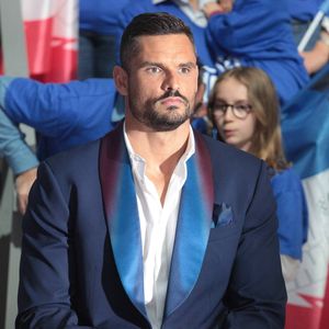 es porte-drapeaux pour les Jeux Olympiques et Paralympiques de Paris 2024 au Journal télévisé de France 2 en présence de Florent Manaudou à Paris, France, le 12 juillet 2024. © Jonathan Rebboah /Panoramic/Bestimage