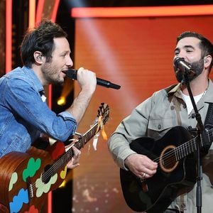 Vianney et Kendji Girac se mobilisent lors de la 37ème édition du Téléthon sur le plateau de France 2, avec pour parrain Vianney. © Coadic Guirec / Bestimage