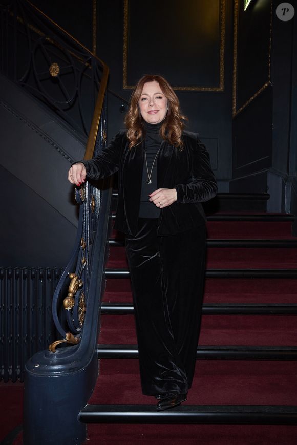 Exclusif - Isabelle Boulay à la première du spectacle de l’ancien ministre de la Justice et avocat Eric Dupond-Moretti "J'ai dit oui" au théâtre Marigny à Paris, France, le 1er février 2025. © Cyril Moreau/Bestimage