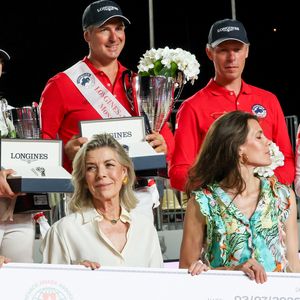 La princesse Caroline de Hanovre et sa fille Charlotte Casiraghi ont a assisté à la Monaco Longines Pro Am Cup au profit de l' AMADE à Monaco, le 3 juillet 2024. © Claudia Albuquerque/Bestimage