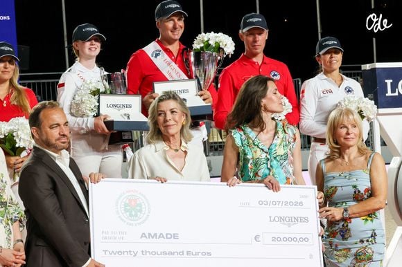 La princesse Caroline de Hanovre et sa fille Charlotte Casiraghi ont a assisté à la Monaco Longines Pro Am Cup au profit de l' AMADE à Monaco, le 3 juillet 2024. © Claudia Albuquerque/Bestimage