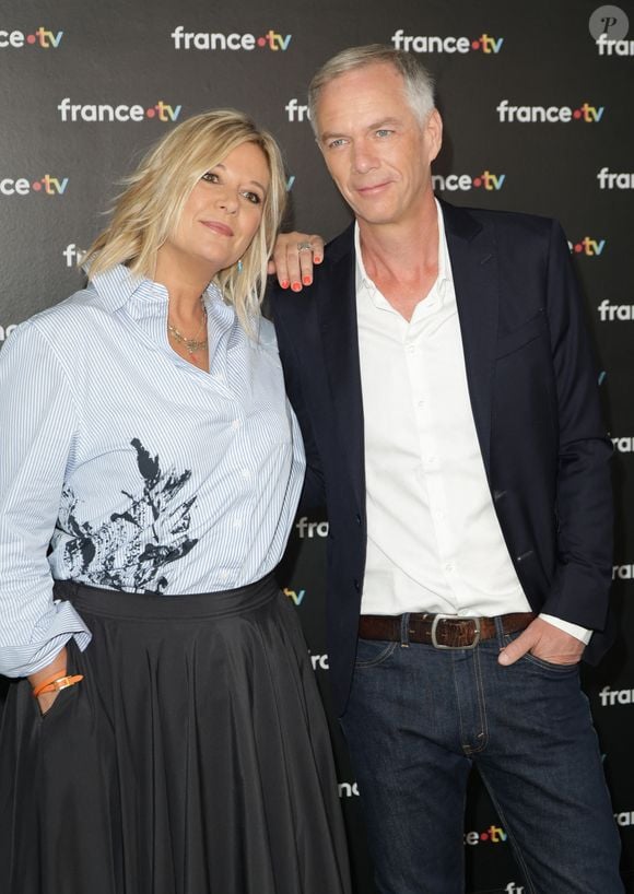 "Dès le premier jour, on a eu de bonnes sensations"

Flavie Flament et Julien Arnaud au photocall de la conférence de presse de rentrée de France Télévisions à Paris, France, le 4 septembre 2024. © Coadic Guirec/Bestimage