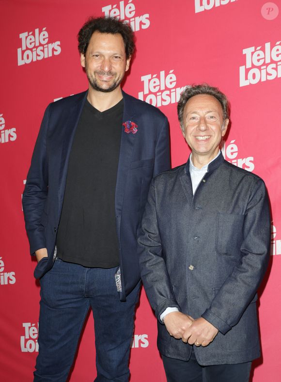 Eric Antoine et Stéphane Bern - Photocall de la soirée "Télé Loisirs Awards 2024" aux Jardins du Pont-Neuf à Paris le 23 septembre 2024. © Coadic Guirec/Bestimage