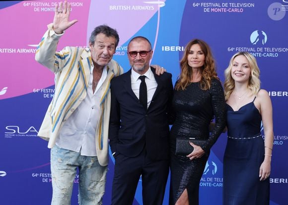 Jean-Luc Reichmann, Alexetre Brasseur et Ingrid Chauvin, Alice Varela - Cérémonie d'ouverture du 64ème Festival de Télévision de Monte Carlo au Grimaldi Forum de Monaco le 13 juin 2025.
© Denis Guignebourg / Bestimage