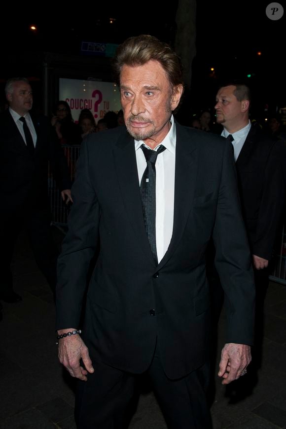 Johnny Hallyday à la première de 'Salaud On t'aime' au UGC Normandie de Paris, France le 31 mars 2014. © Nicolas Genin/ABACAPRESS.COM