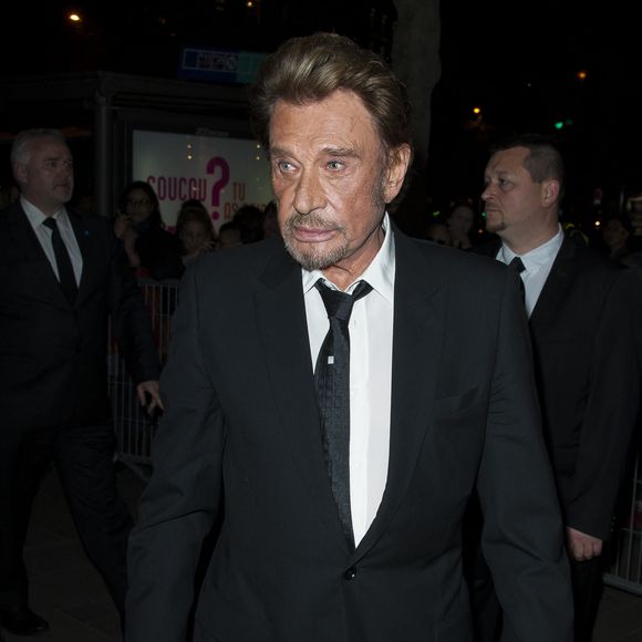 Johnny Hallyday à la première de 'Salaud On t'aime' au UGC Normandie de Paris, France le 31 mars 2014. © Nicolas Genin/ABACAPRESS.COM