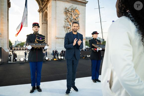 Tony Estanguet, president du COJO, lors de la  cérémonie de remise des décorations aux athlètes médailles aux Jeux Olympiques et Paralympiques de Paris2024. © Eric Tschaen/Pool/Bestimage