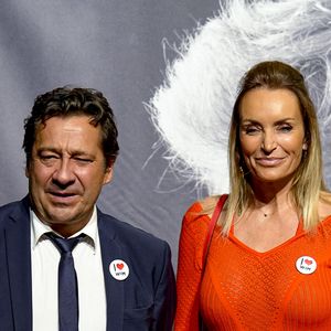 Laurent Gerra et Christelle Bardet - Photocall de la cérémonie de remise du Prix Lumière à W.Wenders à l'occasion de la 15ème Edition du Festival Lumière de Lyon. Le 20 octobre 2023 © Sandrine Thesillat / Panoramic / Bestimage