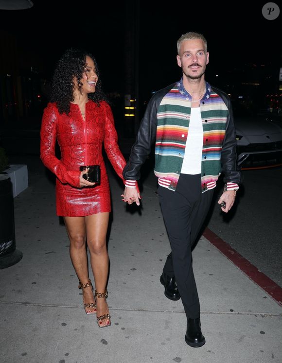 Christina Milian et Matt Pokora arrivent à un dîner au Catch Steak à Los Angeles. Photo par Backgrid UK/ Bestimage