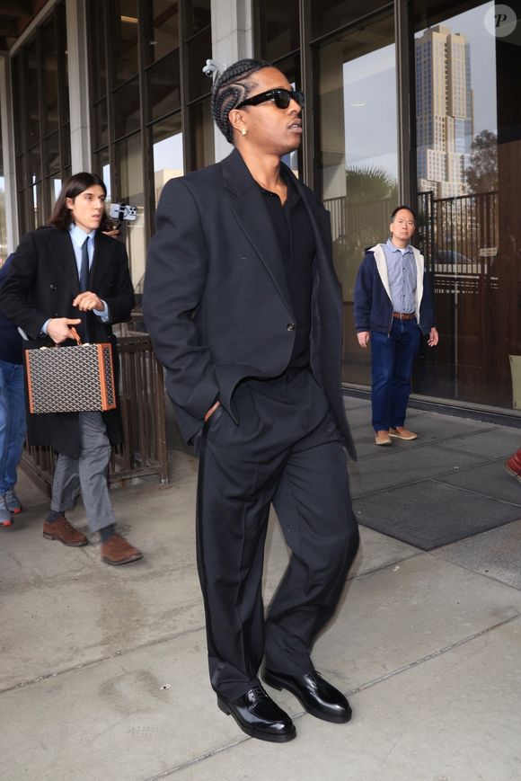 Asap Rocky arrive au tribunal de Los Angeles.

Photo : Backgrid USA / Bestimage