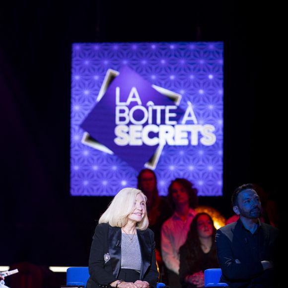 Exclusif - Michele Torr lors de l'enregistrement de l'émission "La Boîte à secrets", présentée par F.Bollaert et diffusée le 3 octobre 2025 sur France 3, dans les studios du Lendit à Saint-Denis, Seine Saint-Denis, France, le 9 septembre 2025. © Pierre Perusseau/Bestimage