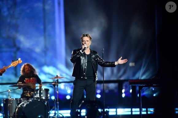 David Hallyday lors du concert du Nouvel An 2025 sur les Champs-Elysées à Paris, France, le 1er janvier 2025. Photo de Florian Poitout/ABACAPRESS.COM