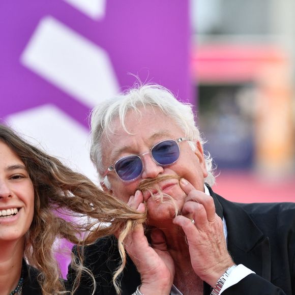 Laurent Boyer et sa fille Marinne à la remise du Prix Nouvel Hollywood et projection du film"Flag Day" lors de la 47ème édition du Festival du Cinéma Américain de Deauville, France, le 4 septembre 2021. © Rachid Bellak/Bestimage