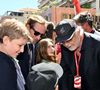 Le couple était aussi avec leurs enfants Sacha, India et Maximilian

Andrea Casiraghi, sa femme Tatiana Santo Domingo, leurs enfants Alexandre, India et Maximilian et Flavio Briatore sur la grille de départ durant le Monaco E-Prix 2026, Round 9, le 16 mai 2026. Photo : Bruno Bebert/Bestimage