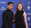Le jeune footballeur Tahirys Dos Santos a marqué la soirée par un discours poignant.

Tahirys Dos Santos et sa petite amie Coline - 34ème édition des Trophées UNFP du Football au Palais Brongniart à Paris le 11 mai 2026. © UNFP / FEP /ICON/PsnewZ/Bestimage