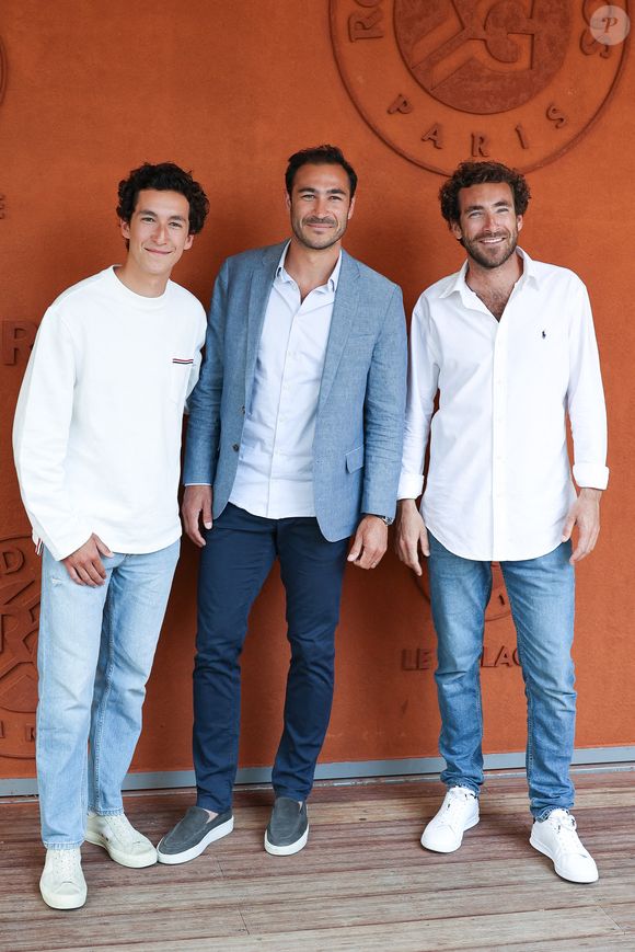 Louis Kretz, Valentin Kretz et Martin Kretz au Village pendant les Internationaux de France 2024 à Roland Garros le 04 juin 2024 à Paris, France. Photo par Nasser Berzane/ABACAPRESS.COM