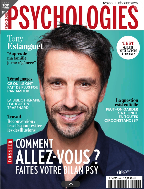 Une de "Psychologies" du 15 janvier 2025.