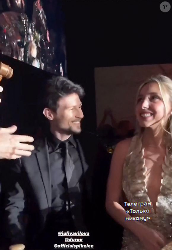 Le fondateur de la messagerie Telegram, Pavel Durov, a acheté à sa petite amie Julia (Juli Vavilova) lors de la vente aux enchères à l'amfAR un rôle dans un film du réalisateur oscarisé Spike Lee pour 400 000 $ pour son plus grand bonheur.

© Instagram Julivavilova via Bestimage