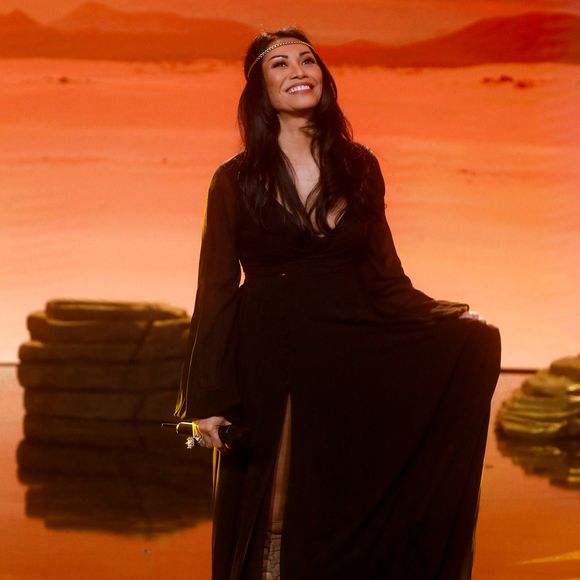 Anggun lors de l'enregistrement de l'émission "La grande soirée des comédies musicales", diffusée le 26 mars sur W9

© Christophe Clovis / Bestimage