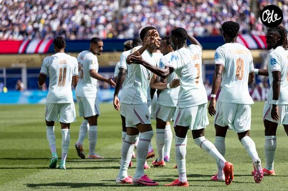 Joie des joueurs de l'equipe de apres le but de Ousmane Dembele @Elyxandro Cegarra / PsnewZ / Bestimage