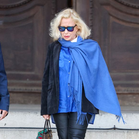 Brigitte Fossey  - Obsèques de Nathalie Baye en l'église Saint-Sulpice à Paris. Clement Prioli / Bestimage